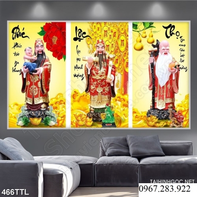 Gạch tranh- Tranh phong thuỷ Phúc Lộc Thọ