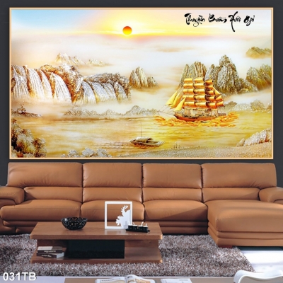 Tranh thuận buồm xuôi gió - gạch ốp tường