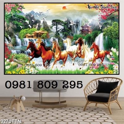 Tranh gạch ngựa 3d , tranh gạch men mã đáo