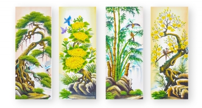 Tranh 3d tứ quý - tranh gạch 3d tú quý - DV46