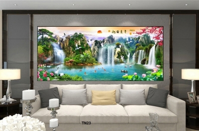 Tranh gạch 3d phong cảnh đồng quê - CXV44