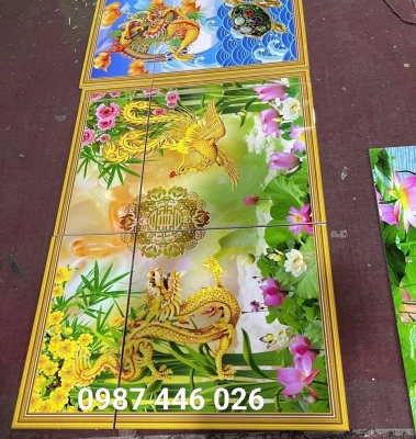 Gạch tranh rồng phượng ốp ban thờ