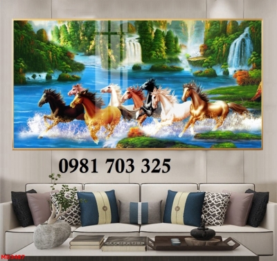 Tranh gạch mã đáo thành công, tranh phong thủy 3D