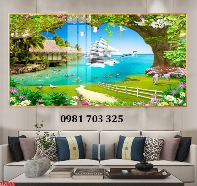 Tranh gạch thuận buồm xuôi gió đẹp