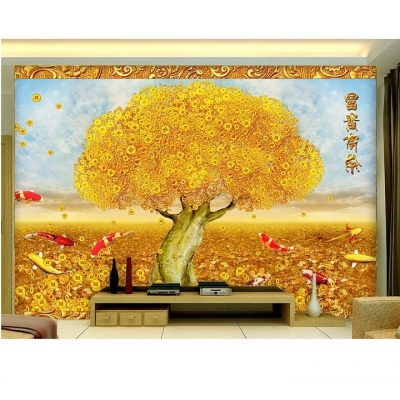 Gạch ốp tường 3D cây kim tiền