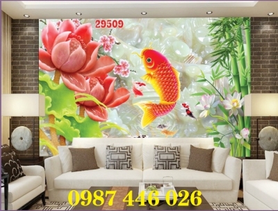 Tranh gạch men hoa sen HP0833