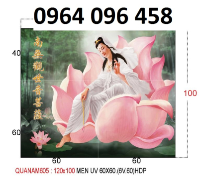 Tranh gạch ốp tường phật phòng thờ - 544CV