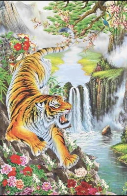 Tranh gạch hổ sơn lâm 3d