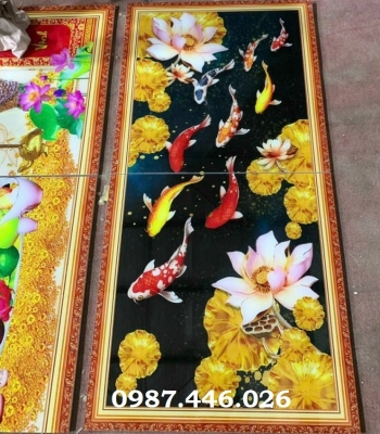 Gạch ốp tường tranh gạch men 3d ảnh thực tế