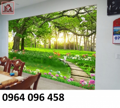 Tranh gạch 3d ốp tường ngoài trời - 55XM