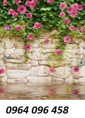 Tranh gạch men 3d ốp tường mẫu hoa hồng - 733SN