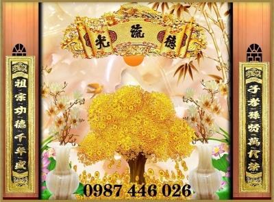 Tranh gạch phòng thờ HP9724