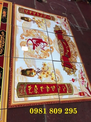 Tranh ốp phòng thờ 3d , gạch trang trí 3d
