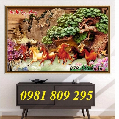tranh gạch 3d ngựa - gạch tranh mã đáo thành công