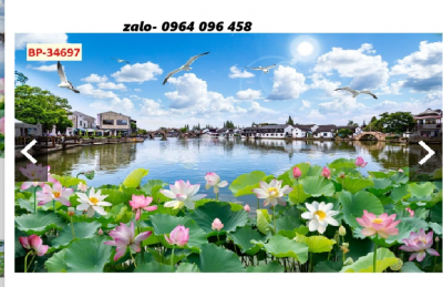 Tranh gạch 3d hoa sen - gạch tranh 3d hoa sen - HGDS3