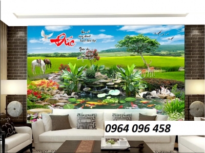 Gạch tranh 3d ốp tường ngoài trời - KXDC44