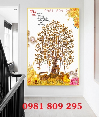 Gạch tranh cây tiền vàng hg9
