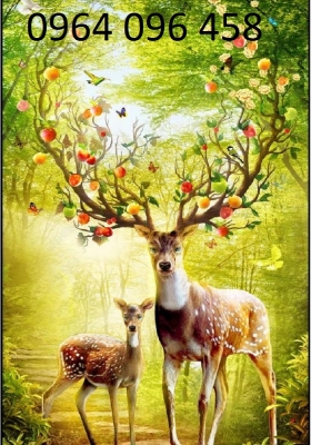 Tranh gạch 3d ốp tường phòng khách đẹp - 5222AM