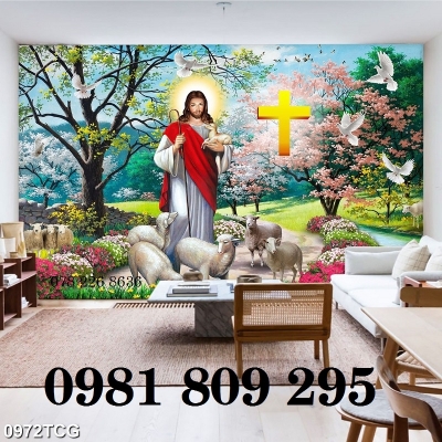 gạch tranh ốp tường - tranh 3d công giáo thiên chúa