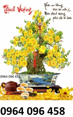 Tranh gạch cây tiền vàng 3d - 765CN