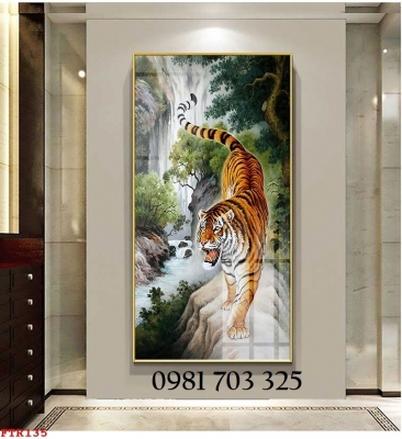 Tranh gạch hổ phong thủy đẹp