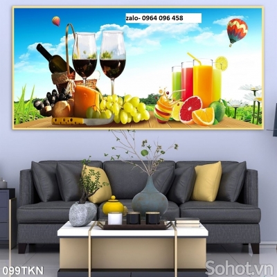 Tranh gạch 3d ốp tường phòng bếp - HJK05