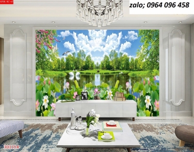 Gạch ốp tường 3d mẫu hoa sen - 654SP