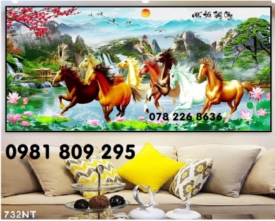 Tranh ngựa 3d - gạch tranh 3d mmax đáo thành công