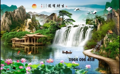 Tranh gạch 3d - gạch tranh 3d dán tường 543AB