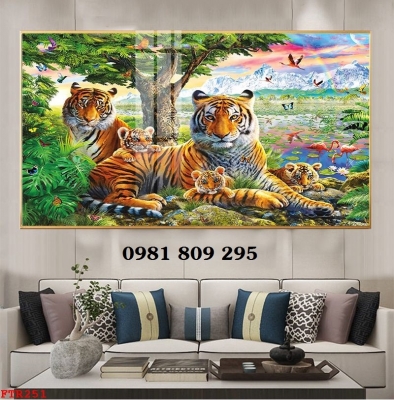 Tranh hổ , gạch tranh hổ 3d ốp tường