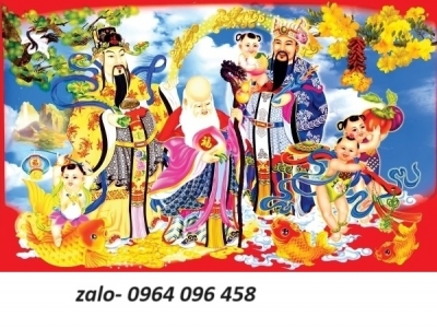Tranh gạch 3d ốp tường phúc lộc thọ - DGH07