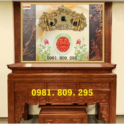 Tranh 3D gạch ốp tường bàn thờ đẹp