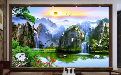 Tranh gạch 3d ốp tường ngoài trời - 55XM