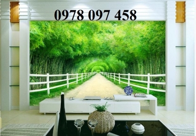 Tranh gạch rừng tre trúc