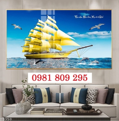 Gạch tranh thuyền buồm