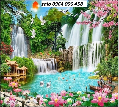 Tranh 3d cảnh đồng quê - tranh gạch 3d đồng quê - 865XP