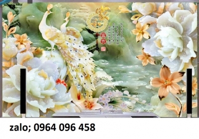 Tranh gạch men 3d ốp tường phòng khách - CVN955