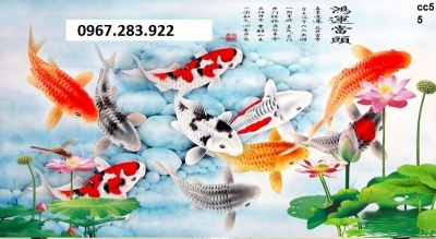 Tranh 3D- Tranh cá chép