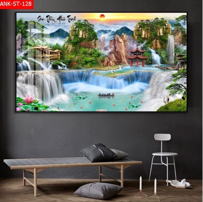 Tranh gạch 3d phòng khách - XNVV84