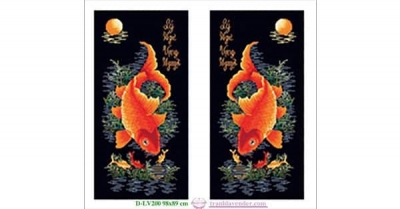 Tranh gạch 3d cá chép hóa rồng - 688VC