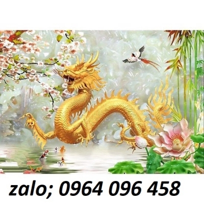 Tranh gạch 3d rồng phượng - NV333