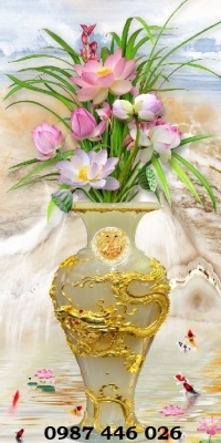 Gạch tranh bình hoa phong thủy HP6832