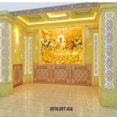 Gạch tranh ốp phòng thờ Phật