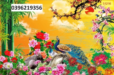 Tranh hình công phượng đẹp trang trí