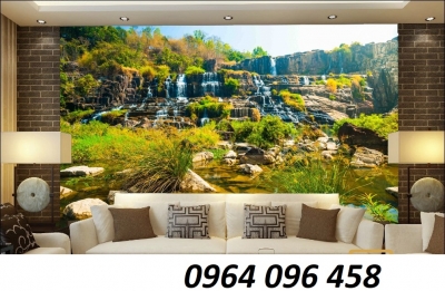 Mẫu tranh gạch 3d trang trí phòng khách - DNNN94