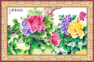 Tranh gạch 3d hoa mẫu đơn - MCBV54