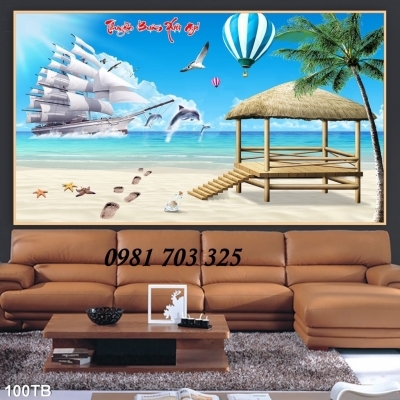 Tranh gạch phong thủy- tranh thuận buồm xuôi gió