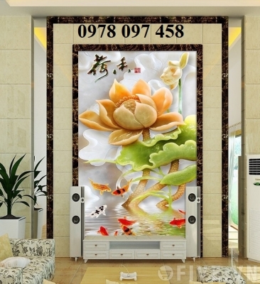 Tranh khổ đứng - tranh gạch 3D