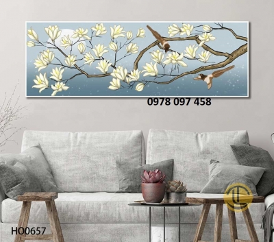 Tranh gạch họa tiết hoa 3D