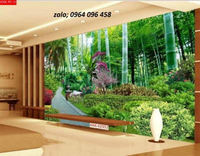 Mẫu tranh gạch 3d ốp tường phòng khách đẹp - 66XY